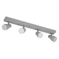 Preview: OSRAM LED Spotleuchte LED SPOT PEAR GREY 4 x 4.3W 2700K GU10 Warm weiß 4099854473906