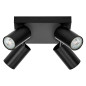 Preview: OSRAM LED Deckenleuchte LED SPOT OCTAGON BLACK Plate 4x3.4W 927 DIM Dimmbar Warm weiß 4099854474064