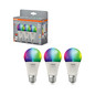 Preview: OSRAM LED Leuchtmittel SMART+ MATTER CLASSIC shapes Multicolor  9W 827...865 Multicolor E27 TRIPLE PACK Dimmbar RGBTW 4099854529801