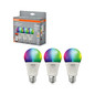 Preview: OSRAM LED Leuchtmittel SMART+ MATTER CLASSIC shapes Multicolor  14W 827...865 Multicolor E27 TRIPLE PACK Dimmbar RGBTW 4099854529825
