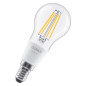 Preview: OSRAM LED Leuchtmittel SMART+ MATTER Filament CLASSIC shapes  4W 827 Filament DIM E14 Dimmbar Warm weiß 4099854530029