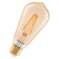 Preview: OSRAM LED Leuchtmittel SMART+ MATTER Filament CLASSIC shapes 6W 824 Filament GOLD DIM E27 Dimmbar Warm weiß 4099854530104
