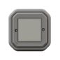 Preview: Legrand PLEXO New Connected Feuchtraum Schalter, Smart-Home, Aufputz Schalter, An-Aus, batterielos, Home+Control-App, IP55 wasserfest, stoßfest grau, 069874L