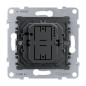 Preview: Legrand SEANO Universal-Tastdimmer-Einsatz ohne Neutralleiter, Phasenan-/-abschnitt mit automatischer Lasterkennung, Schraubklemmen, 3-125 W, 765041