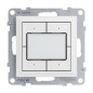 Preview: Legrand SEANO 4-fach elektronischer Taster 0-24 V, max. 1A, Tasten separat ansteuerbar (beleuchtbar), inkl. Wippe, Ultraweiß, 765146