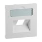 Preview: Legrand SEANO Abdeckung 1x RJ45 für Datendosen von Metz, Telegärtner und Rutenbeck, inkl. Beschriftungsfeld, Ultraweiß, 765158