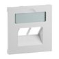 Preview: Legrand SEANO Abdeckung 2x RJ45 für Datendosen von Metz, Telegärtner und Rutenbeck, inkl. Beschriftungsfeld, Ultraweiß, 765159