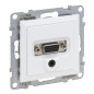 Preview: Legrand SEANO HD15 Anschlusseinheit + 3 mm Jack, Einsatz inklusive Abdeckung, Schraubklemmen, Ultraweiß, 765160