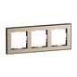 Preview: Legrand Seano+ 3-fach Rahmen mit Echtmaterialoberfläche, nachhaltige Produktion und Verpackung, Holz Eiche-Natur, 765293