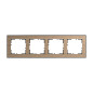 Preview: Legrand Seano+ 4-fach Rahmen mit Echtmaterialoberfläche, nachhaltige Produktion und Verpackung, Holz Eiche-Natur, 765294