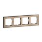 Preview: Legrand Seano+ 4-fach Rahmen mit Echtmaterialoberfläche, nachhaltige Produktion und Verpackung, Holz Eiche-Natur, 765294
