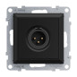 Preview: Legrand SEANO XLR-Dose 3-polig männlich, Einsatz inklusive Abdeckung, Schraubklemmen: 0,5mm2, Schwarz, 765362