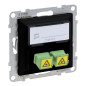 Preview: Legrand SEANO SC/APC Monomode Glasfaser-Steckdose, 2 Glasfaserkabel, Duplex Adapter, Schwarz, 765389