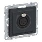 Preview: Legrand SEANO XLR-Dose 3-polig weiblich, Einsatz inklusive Abdeckung, Schraubklemmen: 0,5mm2, Anthrazit, 765461