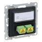 Preview: Legrand SEANO SC/APC Monomode Glasfaser-Steckdose, 2 Glasfaserkabel, Duplex Adapter, Anthrazit, 765489