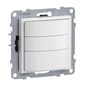 Preview: Legrand SEANO 2-Leiter-Bewegungsmelder-Einsatz inkl. Abdeckung, 180° Erfassungsbereich, mit Handbetätigung, 100W, 5–20m, Ultraweiß, 765604