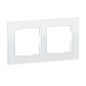 Preview: Legrand SEANO Natura 2-fach Rahmen aus Echtmaterial, nachhaltige Produktion und Verpackung, Designausführung: Weißes Glas, 766102