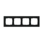 Preview: Legrand SEANO Natura 4-fach Rahmen aus Echtmaterial, nachhaltige Produktion und Verpackung, Designausführung: Black Smoked Glas, 766114