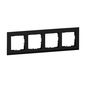 Preview: Legrand SEANO Natura 4-fach Rahmen aus Echtmaterial, nachhaltige Produktion und Verpackung, Designausführung: Black Smoked Glas, 766114