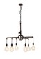 Preview: LUCE Design Armarcord Pendelleuchte 6fach E27 Rostfarbig Antik