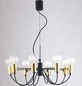 Preview: LUCE Design Axon Pendelleuchte 8fach E27 Schwarz/Gold