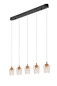 Preview: Lucide BERLIANE LED Pendelleuchten 5-fach 4W dimmbar Warmweiss Modern Transparent 65-164,5cm 00430/20/60