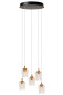 Preview: Lucide BERLIANE LED Pendelleuchten 5-fach 4W dimmbar Warmweiss Modern Transparent 65-164,5cm 00430/21/60