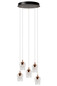 Preview: Lucide BERLIANE LED Pendelleuchten 5-fach 4W dimmbar Warmweiss Modern Transparent 65-164,5cm 00430/21/60