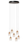 Preview: Lucide BERLIANE LED Pendelleuchten 7-fach 3,8W dimmbar Warmweiss Modern Transparent 65-164,5cm 00430/28/60