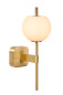 Preview: Lucide ELDA G9 Wandleuchte IP44 Retro Mattgold 04215/01/02