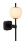 Preview: Lucide ELDA G9 Wandleuchte IP44 Retro Schwarz 04215/01/30