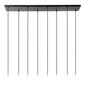Preview: Lucide CHAYANNE E14 Pendelleuchten 8-fach Modern Schwarz 90-156,5cm 05446/08/30