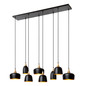Preview: Lucide CHAYANNE E14 Pendelleuchten 8-fach Modern Schwarz 90-156,5cm 05446/08/30