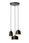 Preview: Lucide CHAYANNE E14 Pendelleuchten 3-fach Modern Schwarz 90-156,5cm 05446/13/30