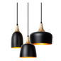 Preview: Lucide CHAYANNE E14 Pendelleuchten 3-fach Modern Schwarz 90-156,5cm 05446/13/30