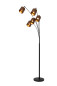Preview: Lucide RANKOS E14 Stehlampe 5-fach Modern Schwarz 05747/85/30