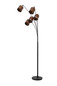 Preview: Lucide RANKOS E14 Stehlampe 5-fach Modern Schwarz 05747/85/30