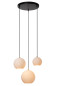 Preview: Lucide BINA MULTI PENDEL E27 Pendelleuchten 3-fach Retro Weiß 70-145,7cm 13451/03/31