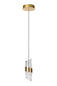 Preview: Lucide KLIGANDE LED Pendelleuchten 9W Warmweiss Modern Mattgold 70-150cm 13496/07/02