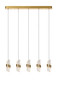 Preview: Lucide KLIGANDE LED Pendelleuchten 5-fach 7,8W dimmbar Warmweiss Modern Mattgold 70-150cm 13496/35/02