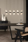 Preview: Lucide KLIGANDE LED Pendelleuchten 5-fach 7,8W dimmbar Warmweiss Modern Schwarz 70-150cm 13496/35/30