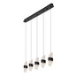 Preview: Lucide KLIGANDE LED Pendelleuchten 5-fach 7,8W dimmbar Warmweiss Modern Schwarz 70-150cm 13496/35/30