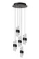Preview: Lucide KLIGANDE LED Pendelleuchten 5-fach 8W dimmbar Warmweiss Modern Schwarz 70-150cm 13496/36/30