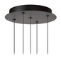 Preview: Lucide KLIGANDE LED Pendelleuchten 5-fach 8W dimmbar Warmweiss Modern Schwarz 70-150cm 13496/36/30