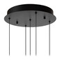 Preview: Lucide SENTUBAL LED Pendelleuchten 5-fach 5,2W dimmbar Warmweiss Modern Schwarz 70-150cm 13498/24/30