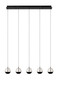 Preview: Lucide SENTUBAL LED Pendelleuchten 5-fach 5,3W dimmbar Warmweiss Modern Schwarz 70-150cm 13498/25/30