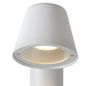 Preview: Lucide DINGO-LED LED Pollerleuchte GU10 5W dimmbar Weiß IP44 14881/70/31