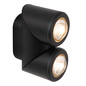 Preview: Lucide ERIN LED Wandstrahler 2-fach 5W IP65 Warmweiss Modern Schwarz 15820/10/30
