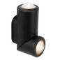 Preview: Lucide ERIN LED Wandstrahler 2-fach 5W IP65 Warmweiss Modern Schwarz 15820/10/30