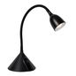 Preview: Lucide MILO LED Schreibtischleuchte 3,2W mit flexiblem Lesearm Schwarz 18673/03/30